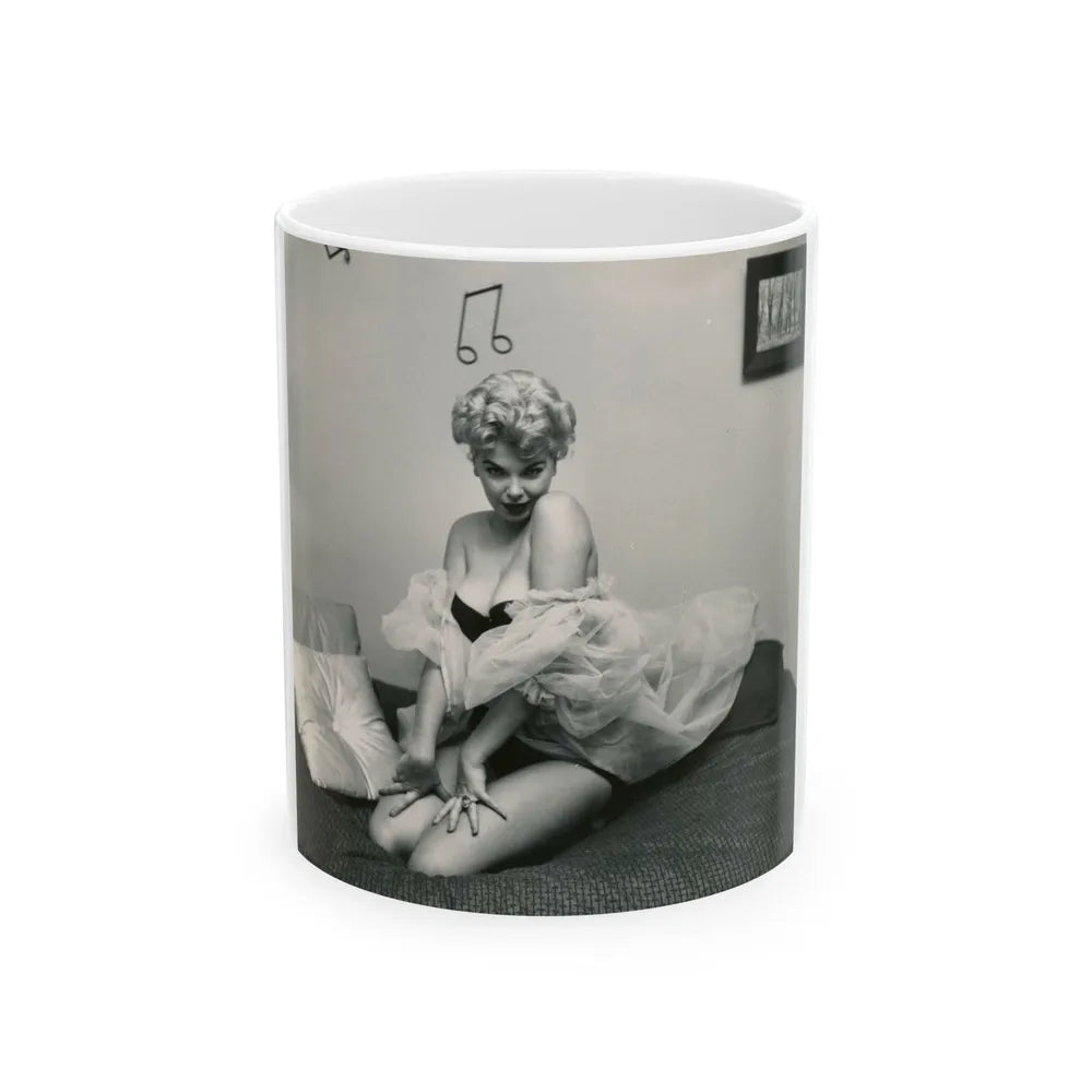 Barbara Nichols #472 (Vintage Female Icon) White Coffee Mug-11oz-Go Mug Yourself