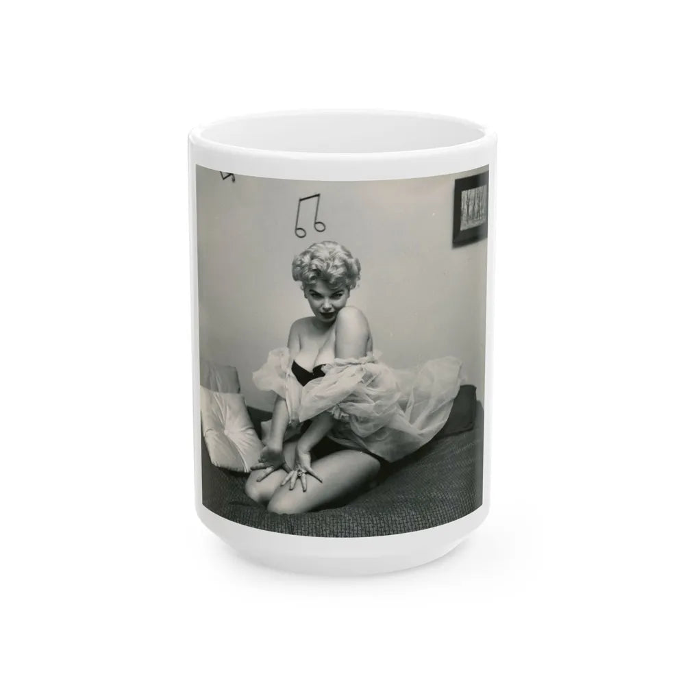 Barbara Nichols #472 (Vintage Female Icon) White Coffee Mug-15oz-Go Mug Yourself