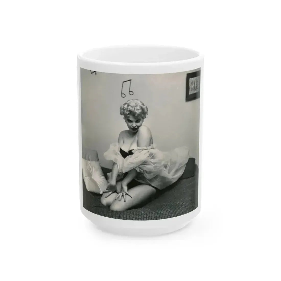 Barbara Nichols #472 (Vintage Female Icon) White Coffee Mug 15oz - Go Mug Yourself