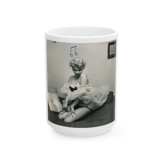 Barbara Nichols #472 (Vintage Female Icon) White Coffee Mug 15oz - Go Mug Yourself