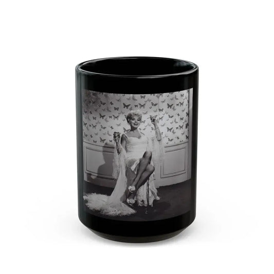Barbara Nichols #479 (Vintage Female Icon) Black Coffee Mug 15oz - Go Mug Yourself