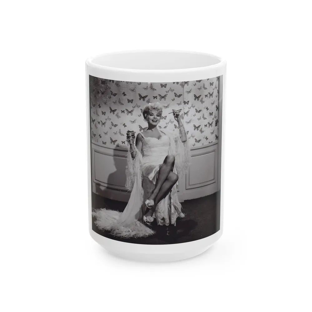 Barbara Nichols #479 (Vintage Female Icon) White Coffee Mug-15oz-Go Mug Yourself