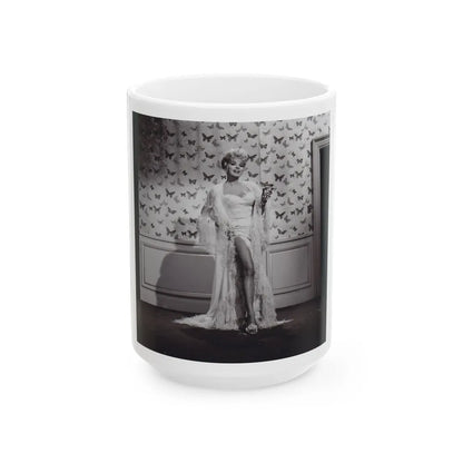 Barbara Nichols #480 (Vintage Female Icon) White Coffee Mug-15oz-Go Mug Yourself