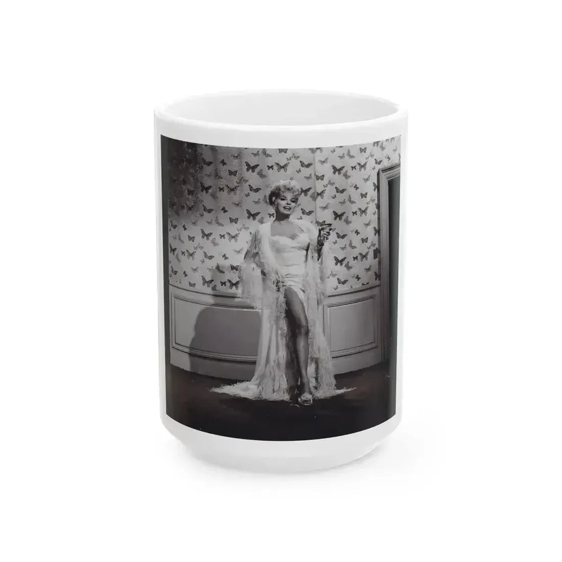 Barbara Nichols #480 (Vintage Female Icon) White Coffee Mug 15oz - Go Mug Yourself