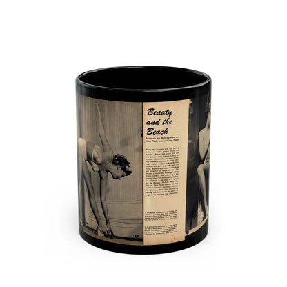 Barbara Nichols #481 - 2 B&W Photos from Glamorous Models Mag. June '49 (Vintage Female Icon) Black Coffee Mug 11oz - Go Mug Yourself