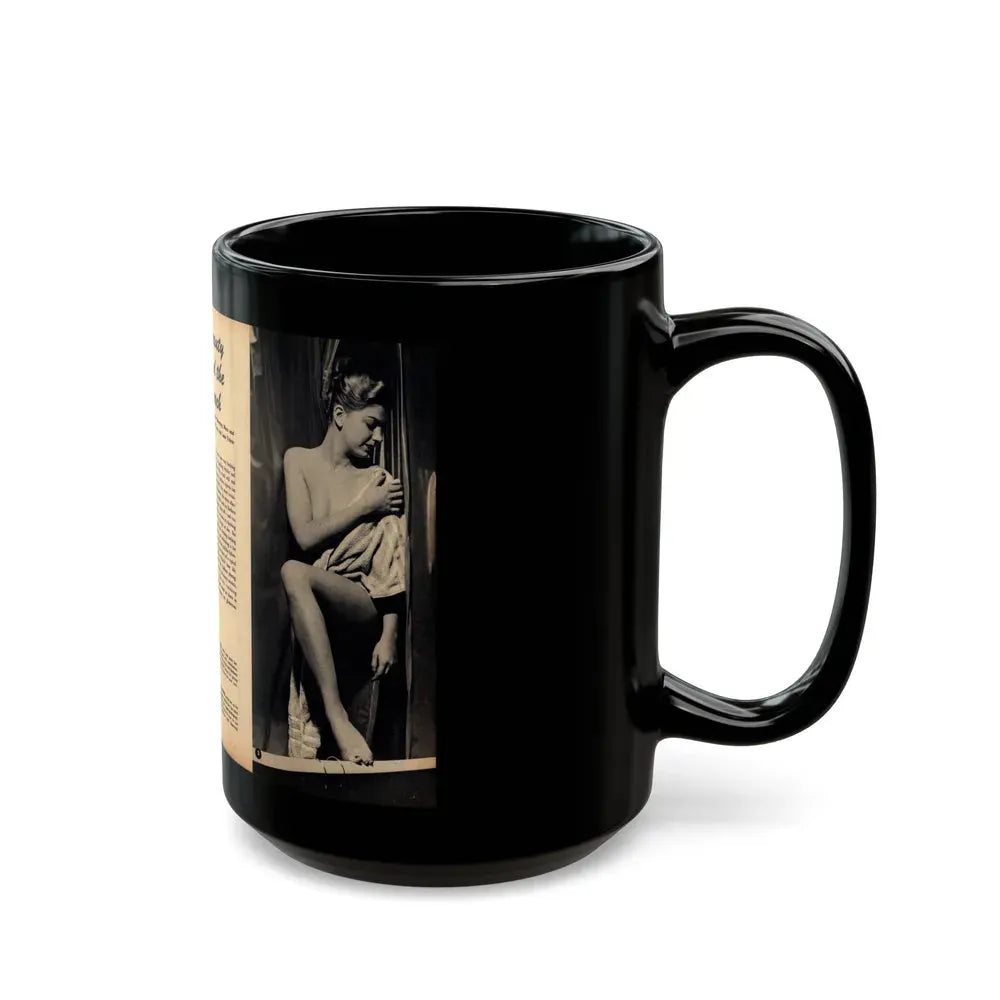 Barbara Nichols #481 - 2 B&W Photos from Glamorous Models Mag. June '49 (Vintage Female Icon) Black Coffee Mug - Go Mug Yourself