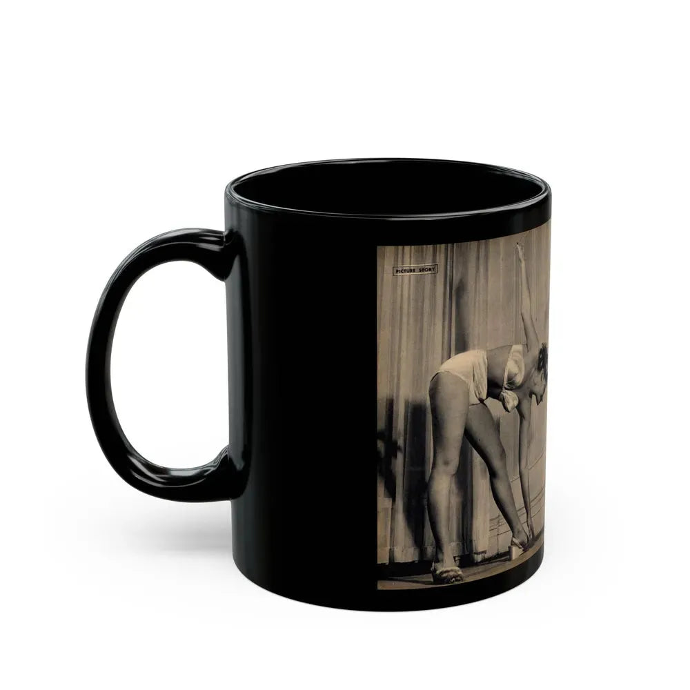 Barbara Nichols #481 - 2 B&W Photos from Glamorous Models Mag. June '49 (Vintage Female Icon) Black Coffee Mug - Go Mug Yourself