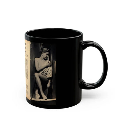 Barbara Nichols #481 - 2 B&W Photos from Glamorous Models Mag. June '49 (Vintage Female Icon) Black Coffee Mug - Go Mug Yourself