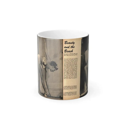 Barbara Nichols #481 - 2 B&W Photos from Glamorous Models Mag. June '49 (Vintage Female Icon) Color Changing Mug 11oz 11oz - Go Mug Yourself