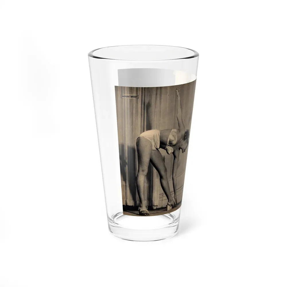 Barbara Nichols #481 - 2 B&W Photos from Glamorous Models Mag. June '49 (Vintage Female Icon) Pint Glass 16oz - Go Mug Yourself