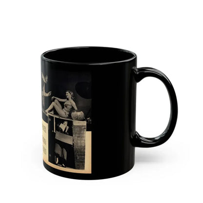 Barbara Nichols #483 - 4 B&W Photos & 4 Captions from Glamorous Models Mag. June '49 (Vintage Female Icon) Black Coffee Mug - Go Mug Yourself