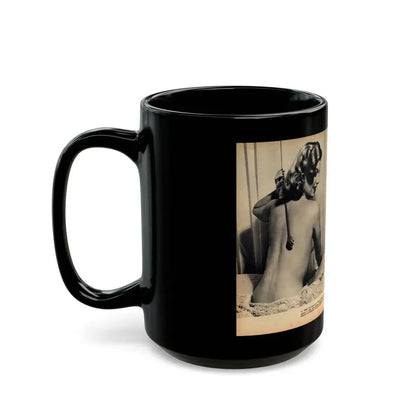 Barbara Nichols #484 - 2 B&W Photos & 2 Captions from Glamorous Models Mag. June '49 (Vintage Female Icon) Black Coffee Mug - Go Mug Yourself