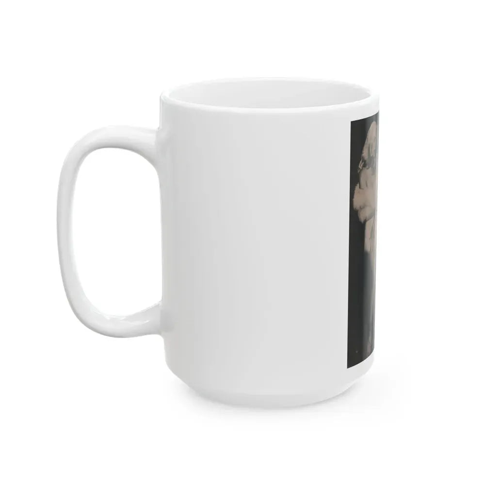 Barbara Nichols #487 - 1 Page & 1 B&W Photo from Cover Girls Models Mag. Nov. '52 (Vintage Female Icon) White Coffee Mug - Go Mug Yourself