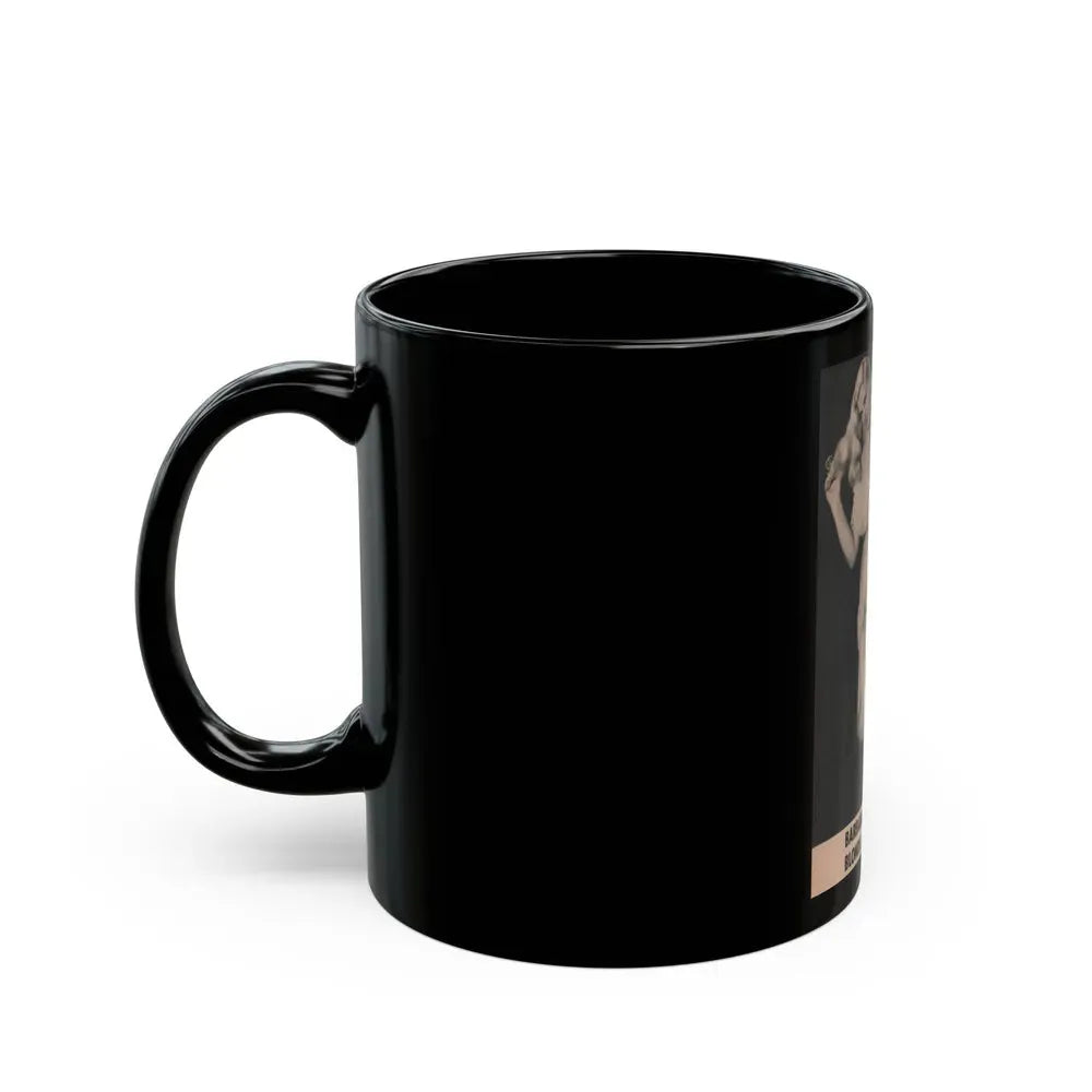 Barbara Nichols #488 - Part of Page & 1 B&W Photo from Cover Girls Models Mag. Nov. '52 (Vintage Female Icon) Black Coffee Mug - Go Mug Yourself