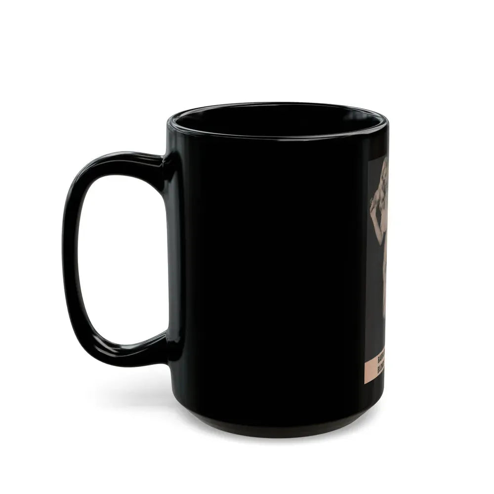 Barbara Nichols #488 - Part of Page & 1 B&W Photo from Cover Girls Models Mag. Nov. '52 (Vintage Female Icon) Black Coffee Mug - Go Mug Yourself