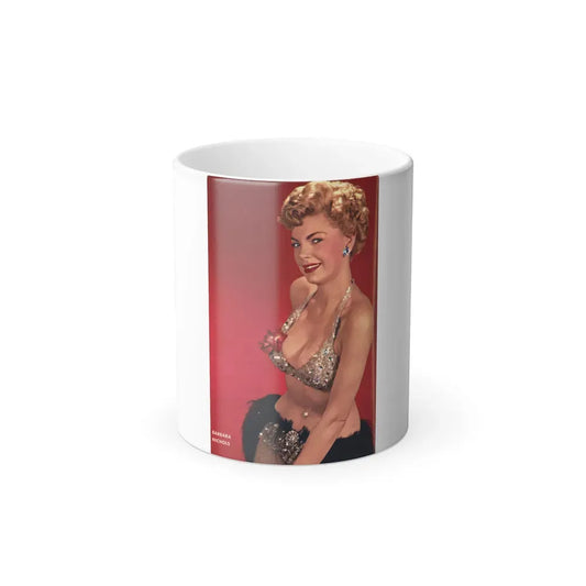 Barbara Nichols #490 - Page 2 of 2 with, Color Centerfold Photo from picture DIGEST Mag. April '57 (Vintage Female Icon) Color Changing Coffee Mug 11oz - Go Mug Yourself