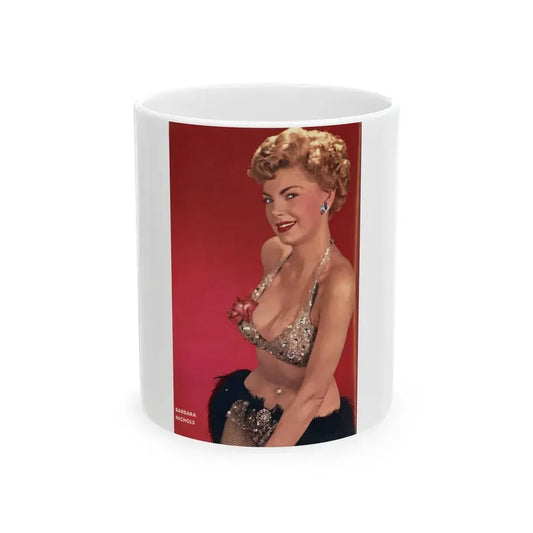 Barbara Nichols #490 - Page 2 of 2 with, Color Centerfold Photo from picture DIGEST Mag. April '57 (Vintage Female Icon) White Coffee Mug 11oz - Go Mug Yourself