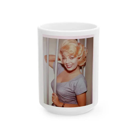 Barbara Nichols #492 (Vintage Female Icon) White Coffee Mug 15oz - Go Mug Yourself