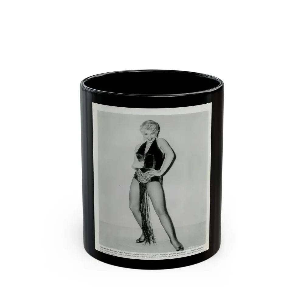 Barbara Nichols #50 (Vintage Female Icon) Black Coffee Mug-11oz-Go Mug Yourself