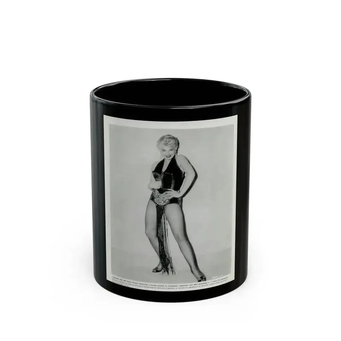 Barbara Nichols #50 (Vintage Female Icon) Black Coffee Mug 11oz - Go Mug Yourself