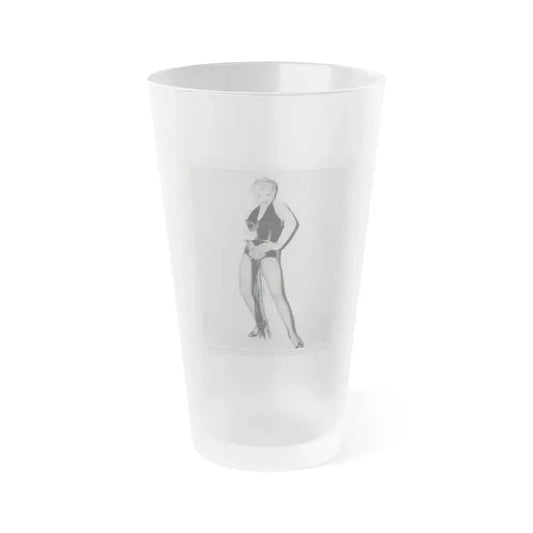 Barbara Nichols #50 (Vintage Female Icon) Frosted Pint Glass 16oz 16oz Frosted - Go Mug Yourself
