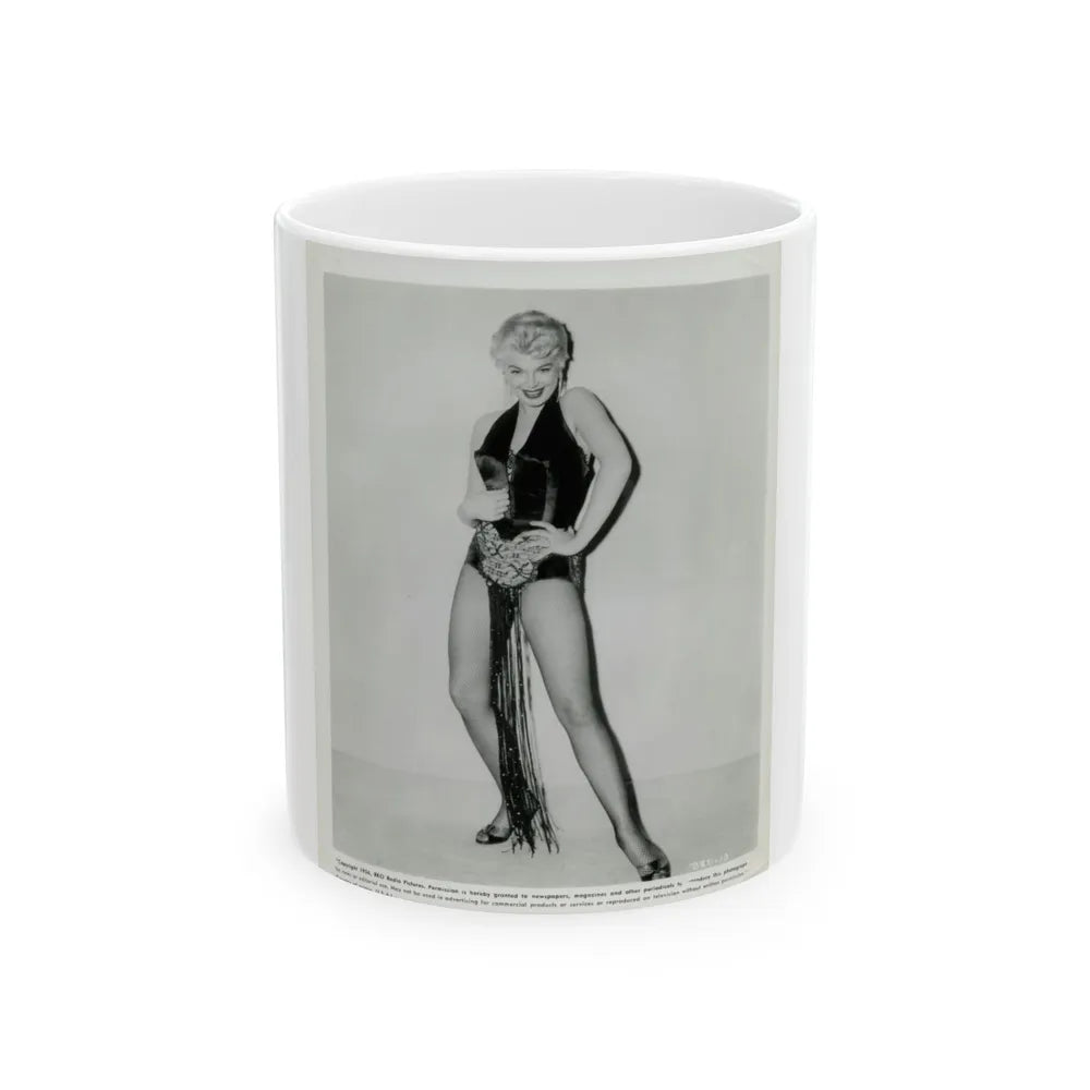 Barbara Nichols #50 (Vintage Female Icon) White Coffee Mug-11oz-Go Mug Yourself