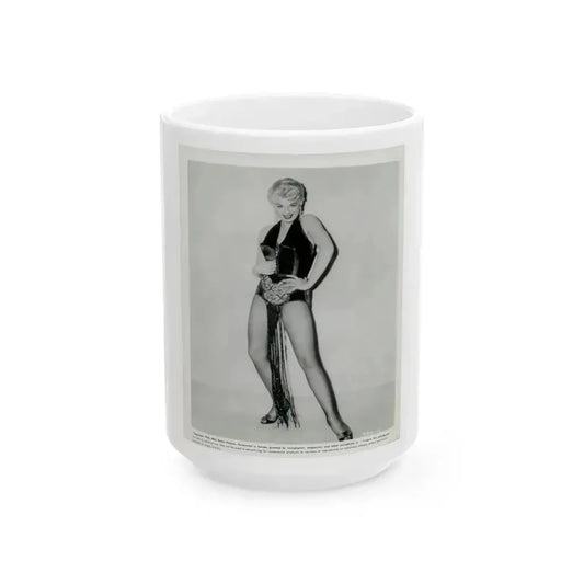 Barbara Nichols #50 (Vintage Female Icon) White Coffee Mug 15oz - Go Mug Yourself