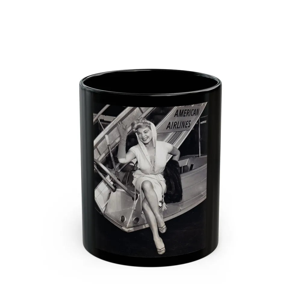 Barbara Nichols #500 (Vintage Female Icon) Black Coffee Mug-11oz-Go Mug Yourself