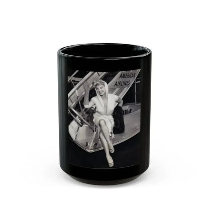Barbara Nichols #500 (Vintage Female Icon) Black Coffee Mug 15oz - Go Mug Yourself