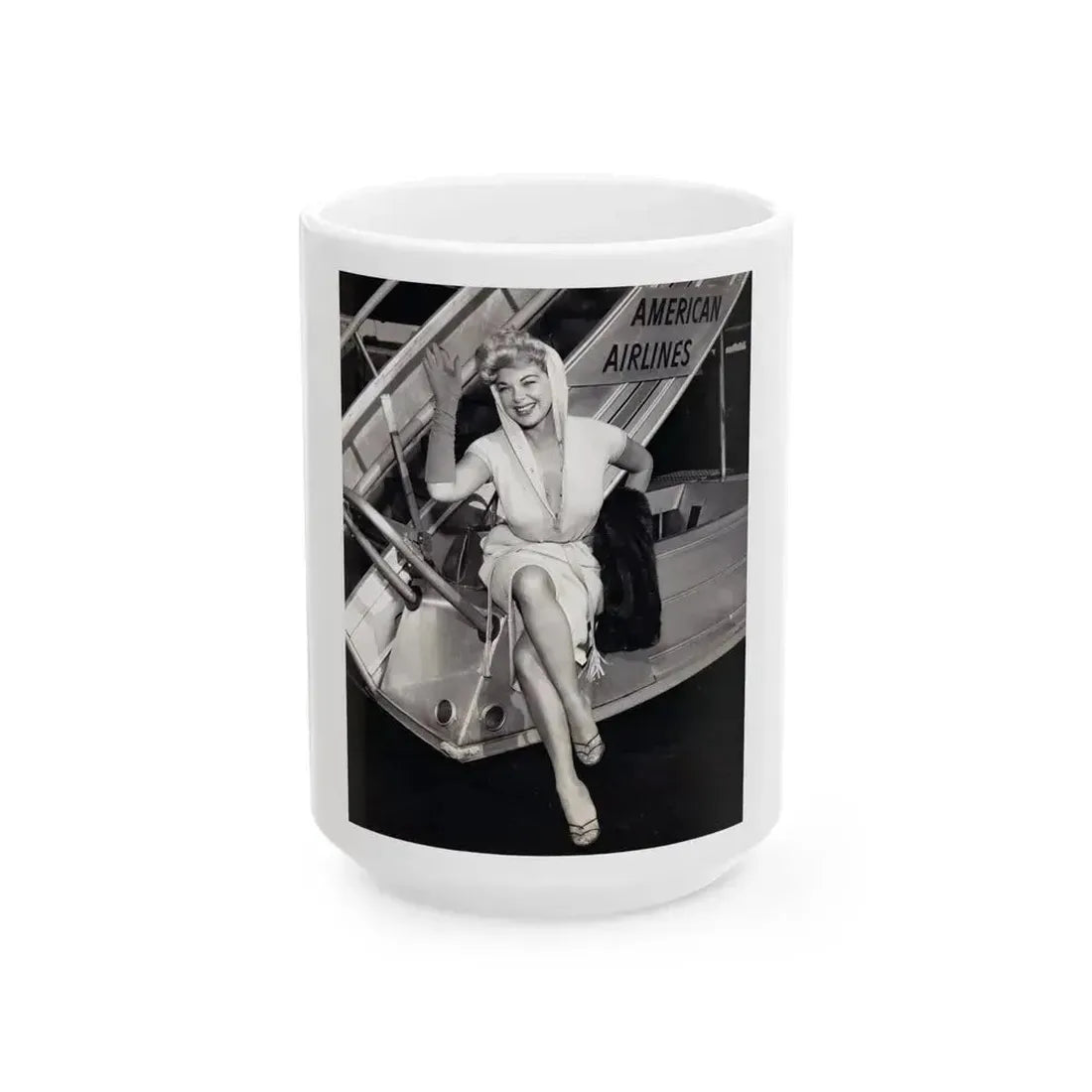 Barbara Nichols #500 (Vintage Female Icon) White Coffee Mug 15oz - Go Mug Yourself