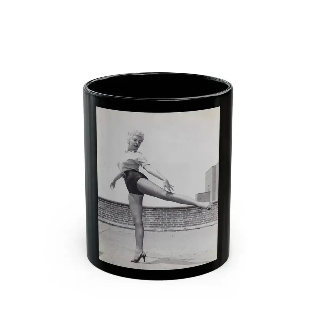 Barbara Nichols #508 (Vintage Female Icon) Black Coffee Mug 11oz - Go Mug Yourself