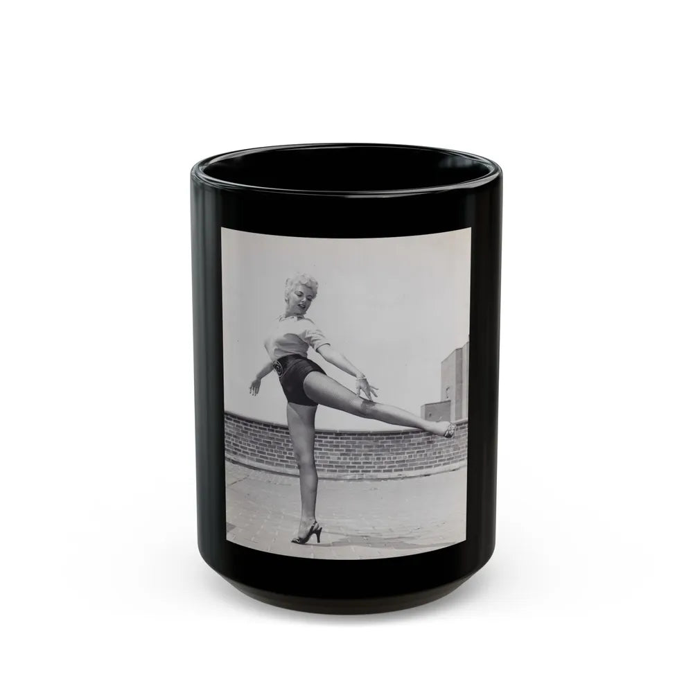 Barbara Nichols #508 (Vintage Female Icon) Black Coffee Mug-15oz-Go Mug Yourself