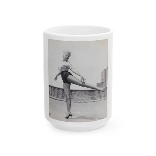 Barbara Nichols #508 (Vintage Female Icon) White Coffee Mug 15oz - Go Mug Yourself