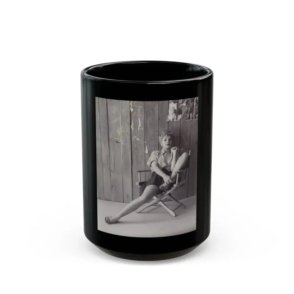 Barbara Nichols #516 (Vintage Female Icon) Black Coffee Mug 15oz - Go Mug Yourself