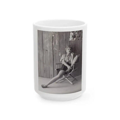 Barbara Nichols #516 (Vintage Female Icon) White Coffee Mug 15oz - Go Mug Yourself