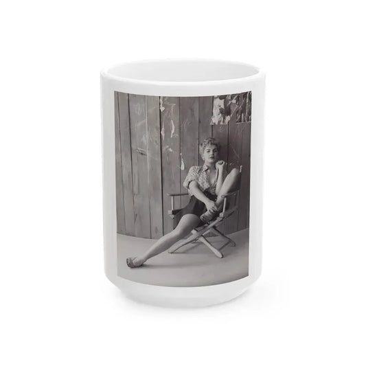 Barbara Nichols #516 (Vintage Female Icon) White Coffee Mug 15oz - Go Mug Yourself