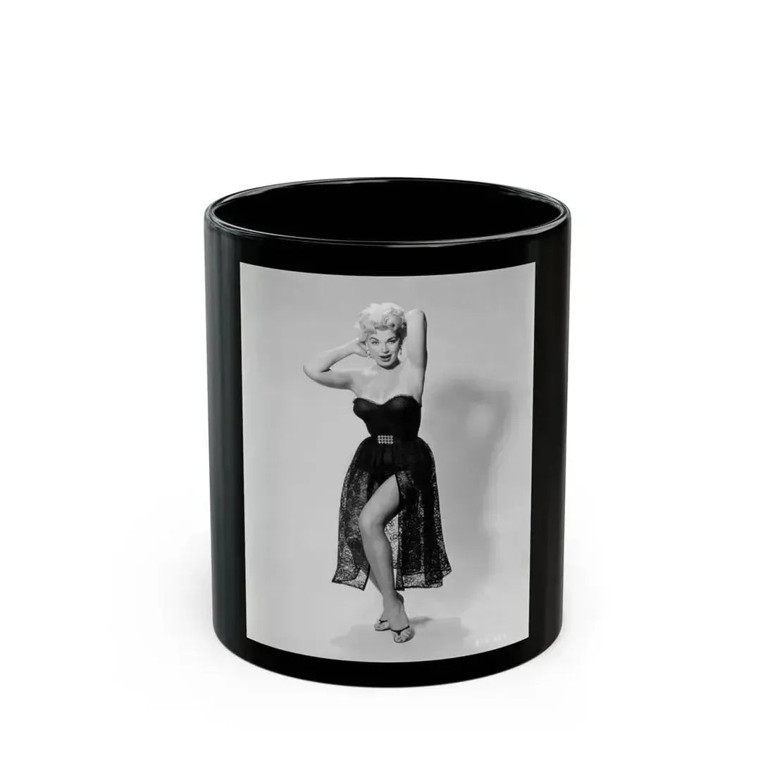 Barbara Nichols #518 (Vintage Female Icon) Black Coffee Mug 11oz - Go Mug Yourself