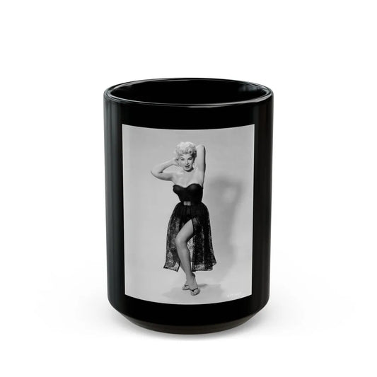 Barbara Nichols #518 (Vintage Female Icon) Black Coffee Mug-15oz-Go Mug Yourself