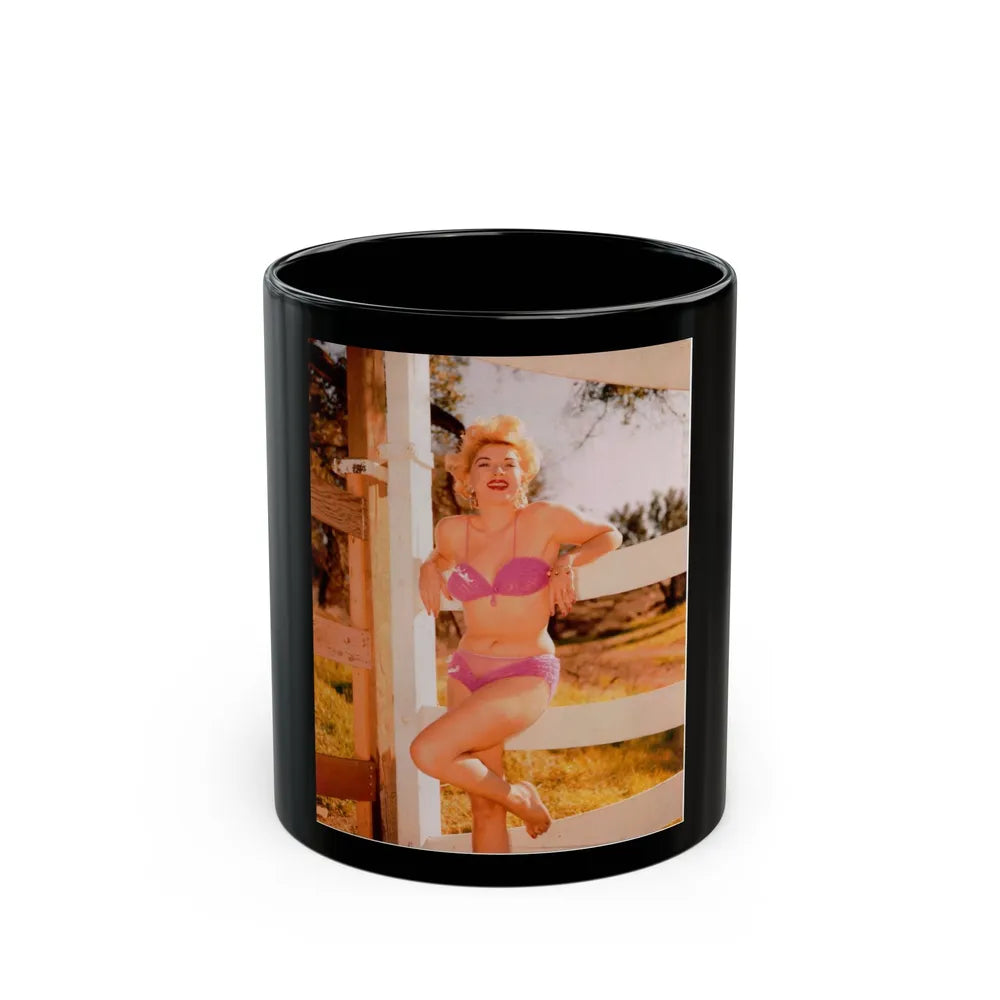 Barbara Nichols #525 (Vintage Female Icon) Black Coffee Mug-11oz-Go Mug Yourself