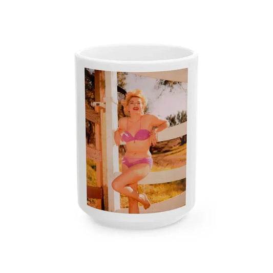 Barbara Nichols #525 (Vintage Female Icon) White Coffee Mug 15oz - Go Mug Yourself