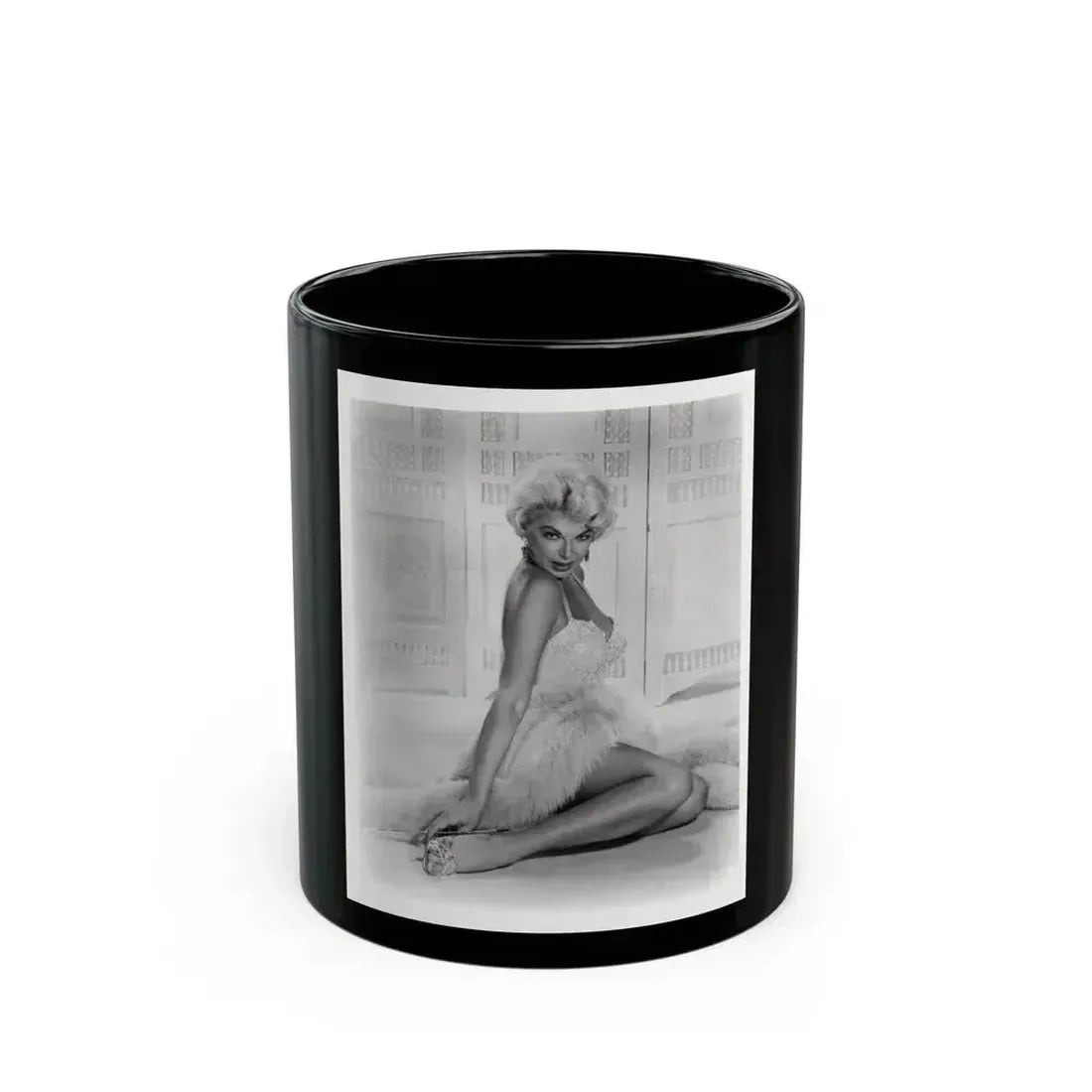 Barbara Nichols #526 (Vintage Female Icon) Black Coffee Mug 11oz - Go Mug Yourself