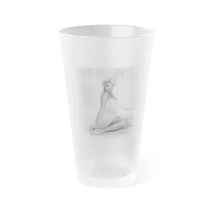 Barbara Nichols #526 (Vintage Female Icon) Frosted Pint Glass 16oz 16oz Frosted - Go Mug Yourself