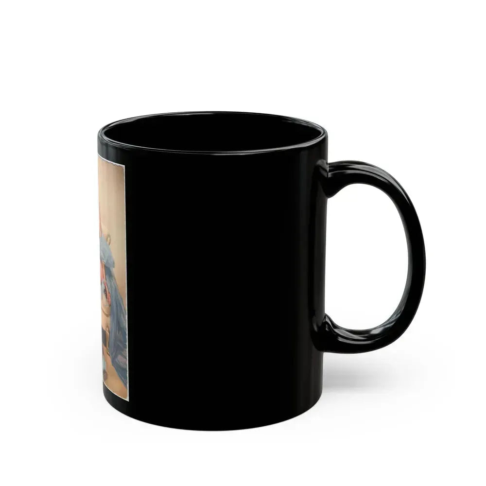 Barbara Nichols #528 (Vintage Female Icon) Black Coffee Mug - Go Mug Yourself