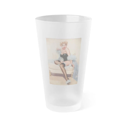 Barbara Nichols #528 (Vintage Female Icon) Frosted Pint Glass 16oz-16oz-Frosted-Go Mug Yourself