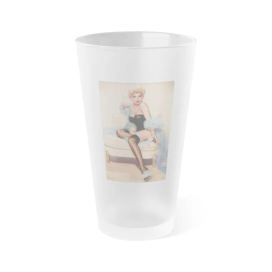 Barbara Nichols #528 (Vintage Female Icon) Frosted Pint Glass 16oz-16oz-Frosted-Go Mug Yourself