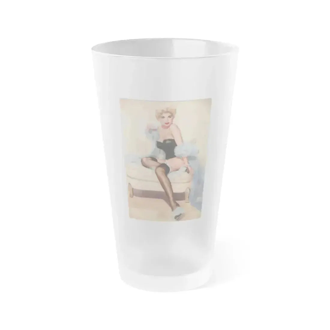 Barbara Nichols #528 (Vintage Female Icon) Frosted Pint Glass 16oz 16oz Frosted - Go Mug Yourself