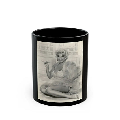 Barbara Nichols #529 (Vintage Female Icon) Black Coffee Mug-11oz-Go Mug Yourself