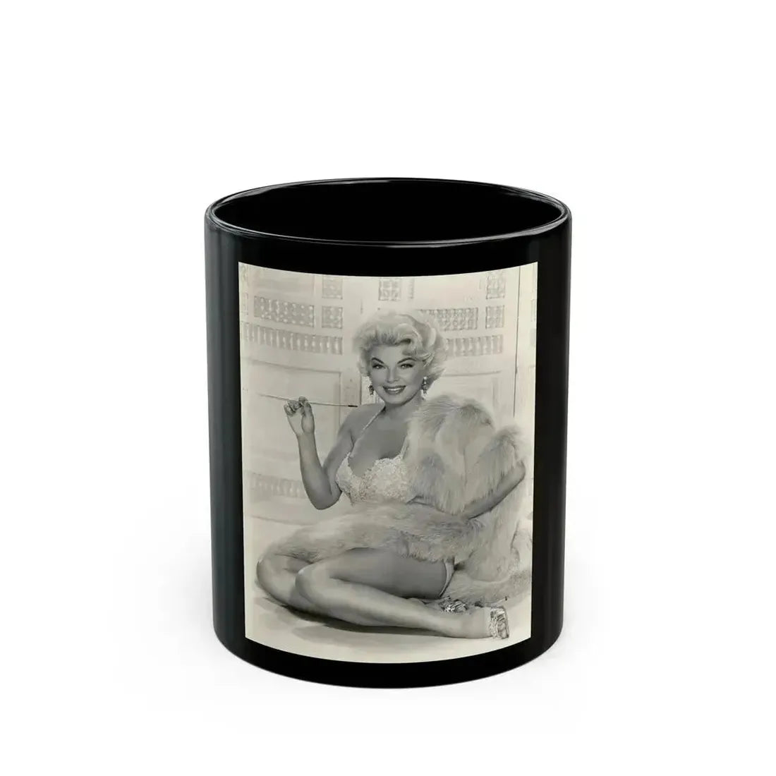 Barbara Nichols #529 (Vintage Female Icon) Black Coffee Mug 11oz - Go Mug Yourself