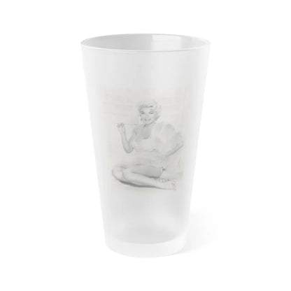 Barbara Nichols #529 (Vintage Female Icon) Frosted Pint Glass 16oz-16oz-Frosted-Go Mug Yourself