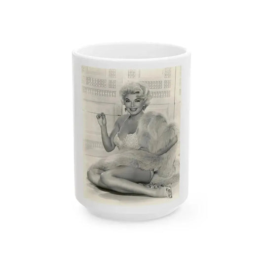 Barbara Nichols #529 (Vintage Female Icon) White Coffee Mug 15oz - Go Mug Yourself